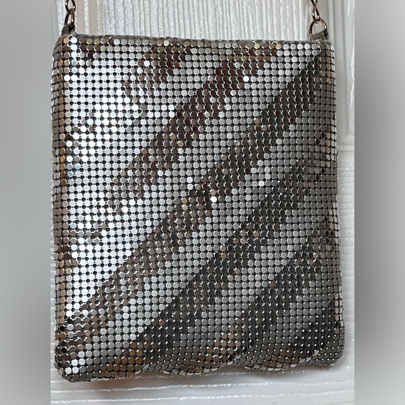 Vtg Marlo Small ART DECO Silver METAL MESH Evening Bag Chain Strap evening Purse - Picture 2 of 8